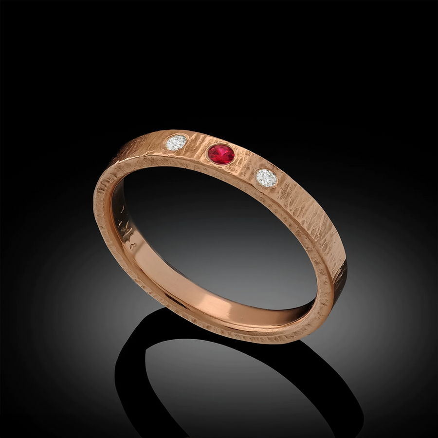 14K Rose Gold Ruby Ring