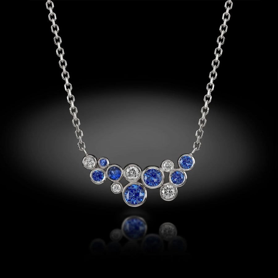 Sapphire and Diamond Nova Necklace
