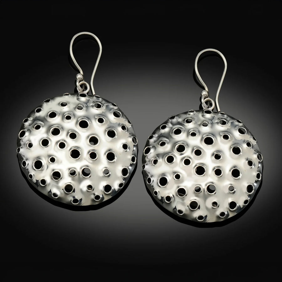 Large Sterling Silver Reef Earrings